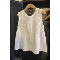 ราคา เสื้อแขนกุดสไตล์เกาหลีสำหรับ 여성 สีขาว สบายๆ และน่ารัก (24595689882)