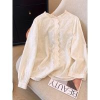 ราคา เสื้อลูกไม้นัวเนียแขนยาว สไตล์เกาหลีสำหรับผู้หญิง (56009169675)