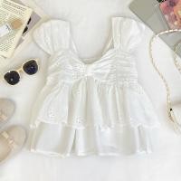 ราคา ฤดูร้อนผู้หญิงหลวมลูกไม้โครเชต์เย็บปักถักร้อยแขนกุดด้านบน (27986978337)