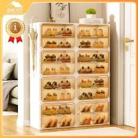 ราคา SALVO ตู้รองเท้า ชั้นวางรองเท้า กันฝุ่นและกันน้ำ กล่องพลาสติกใส่รองเท้า โปร่งใส ทนทาน (29066802352)
