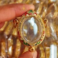 ราคา กรอบพระ กรอบพระรูปไข่ 3 ห่วง กรอบพระแบบ 3 ห่วง งานทองสูตร ลายไทยลงยา (49755265462)