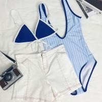 ราคา Gwenny M XL ชุดว่ายน้ำสตรี สไตล์เกาหลีเซ็กซี่ กางเกงขาสั้น พิมพ์ลายชายหาด (49353598040)