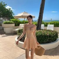 ราคา Gwenny M XL ชุดว่ายน้ําวันพีชเกาหลี ชุดว่ายน้ําผู้หญิงทัวร์ชายหาดเชือกแขวนคอสีเหลืองพร้อมกระโปรง (27311575716)