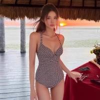 ราคา Gwenny M XL 2026 มาใหม่ล่าสุด High End Pure Desire Retro ลายสก๊อต Slim Fit Slimming Vacation ชุดว่ายน้ําน้ําพุร้อนผู้หญิง (56911172944)