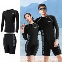 ราคา ชุดว่ายน้ําคู่รักอนุรักษ์นิยมแขนยาวแฟชั่นสไตล์เกาหลีสําหรับวันหยุดชายทะเล ว่ายน้ํา และท่อง (52904200903)