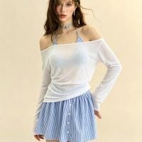 ราคา Gwenny M XL ชุดว่ายน้ําผู้หญิง Vintage Striped Seaside Hot Spring Vacation Casual พร้อม Cover up (50661487996)