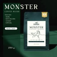 ราคา Pegasus Monster Coffee Blend เมล็ดกาแฟคั่วเข้มผสมกลาง ผสมระหว่างโรบัสต้าและอราบิก้า ขนาด 250 กรัม (27043677233)