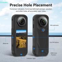ราคา Dream 2ชิ้น 1เซ็ตฝาครอบเลนส์ซิลิโคนสําหรับInsta360 X5เลนส์ป้องกันกล้องป้องกันนุ่มสําหรับInsta360 X5เชลล์ลดราคา (49610027208)