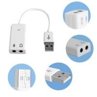 ราคา Dream การ์ดเสียงภายนอก USB สีขาวไดรฟ์แบบมีสายฟรีการ์ดเสียง USB 7 1 ภายนอกกับ Ja 3 5 มม การ์ดเสียงภายนอก USB สําหรับแล็ปท็อป พีซีลดราคา (44811497647)