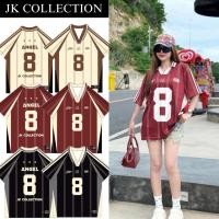ราคา ANGEL เสื้อกีฬาคอปก เสื้อกีฬาพิมพ์ลาย เสื้อกีฬาโอเวอร์ไซส์ (43558462061)