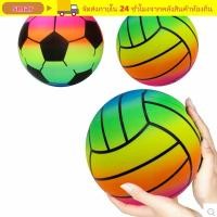 ราคา SMAR ลูกบอลชายหาดแบบเป่าลม 22 ซม PVC Rainbow Beach Ball ทนทานหนา Giant Summer Water Ball Kids (47306596650)