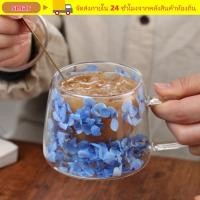 ราคา สมาร์ ถ้วยแก้วสองชั้น จําลองดอกไม้แก้วกาแฟสองชั้น แก้วร้อนเย็นถ้วยลาเต้บ้าน (53561165377)