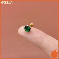 ราคา ต่างหูสตั๊ดสีเขียว ไซส์เล็ก Cz Barbell สำหรับเจาะLOBEและHELIX (56056950950)