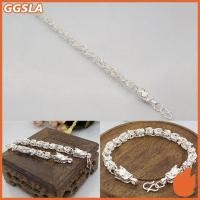 ราคา GGSLA ใหม่แฟชั่นชุบเงินมังกรออกแบบสร้อยข้อมือกําไลข้อมือโซ่ผู้ชายสร้อยข้อมือของขวัญใหม่ (51810987602)
