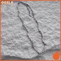 ราคา GGSLA Silver Irregular Minimalist Chain Nelace Men Simple Fashion Statement Accessory ใหม่ (50460648675)