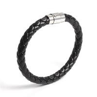 ราคา GGSLA ผู้หญิงผู้ชายหนังเสน่ห์สายรัดข้อมือสแตนเลสแม่เหล็กจับมือสร้อยข้อมือใหม่ (41831308413)