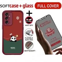 ราคา SAMSUNG เซรามิคความเป็นส่วนตัวกระจกนิรภัยสําหรับSamsung A14 4g A14 5g a14e a15 เคสโทรศัพท์ความวิตกกังวลSoftcaseซิลิโคนกันกระแทกความงามน่ารักPanda JTMXHX1 (49610177565)