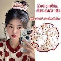 ราคา ยางรัดผมสไตล์เกาหลี ยางรัดผมลายจุดโดนัท เครื่องประดับ สำหรับผู้หญิง ยืดหยุ่นดี แบบหนา ย้อนยุค (47903829962)
