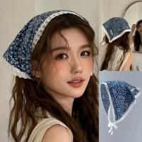 ราคา ผ้าโพกหัววินเทจ ที่คาดผมผู้หญิง เครื่องประดับสไตล์เกาหลี ลายดอกไม้ ขนาดเล็ก ดีไซน์แบบผูกเชือก (46653805851)
