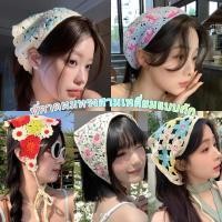 ราคา ที่คาดผมผู้หญิง ที่คาดผมทรงสามเหลี่ยมผ้าถัก ที่คาดผมลายดอกไม้ สไตล์เกาหลี ทำผม เรโทร พร้อมส่งในไทย (47853799224)