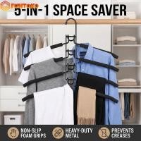 ราคา สินค้ามีคุณภาพ ไม้แขวนเสื้อ 5ชั้น ไม้แขวนจัดระเบียบกางเกง ประหยัดพื้นที่ กันลื่น ที่แขวนกางเกง สำหรับเดินทาง (57011337855)