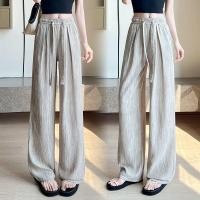ราคา กางเกงขายาวเอวสูงสำหรับผู้หญิง เอวยางยืด ใส่สบายและแฟชั่น (55900224991)