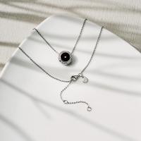 ราคา Ar Kang Collection AKN1301 1302 สร้อยคอเงินแท้ 92 5 ประดับ Black Agate และ White Cz AAAAA เพชรรัสเซีย (40819389788)