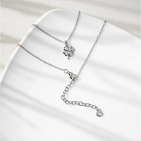 ราคา Ar Kang Collection AKN995 AKN996 สร้อยคอเงินแท้ ห้อยจี้โคลเวอร์ประดับ CZ ชุบ Rhodium ชุบทอง Silver92 5 (25639028733)