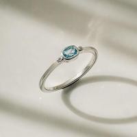 ราคา Ar Kang Collection AKR784 AKR785 แหวนเงินแท้ พลอย Swiss Blue Topaz (43955014493)