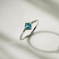 ราคา Ar Kang Collection AKR811 AKR812 แหวนเงินแท้ พลอย Swiss Blue Topaz (43055767555)