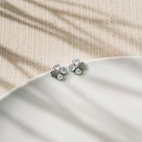 ราคา Ar Kang Collection AKE2797 AKE2806 ต่างหูเงินแท้ ประดับหินแท้ รูปใบโคลเวอร์นำโชค Silver92 5 (28980654061)