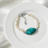 ราคา Ar Kang Collection AKB306 307 สร้อยข้อมือเงินแท้ประดับ Compress Turquoise White Pearl Silver 92 5 (29224764248)