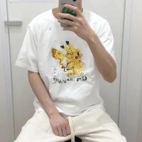 ราคา ฤดูร้อนสไตล์ใหม่คอกลมชาย หญิงคู่สวมโปเกมอนพิมพ์เสื้อยืดปิกาจูแขนสั้นปลาคาร์พกษัตริย์โปเกมอน (43681347564)