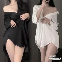 ราคา เสื้อเชิ้ตของแฟนหนุ่ม ชุดนอนผ้าซาติน เซ็กซี่ เสื้อเชิ้ต ปลดกระดุมได้ ชุดนอนไม่ได้นอน ส่งไวจากไทย (55203175010)
