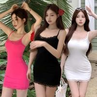 ราคา sexy pajamas เดรสกระโปรง เดรสเซ็กซี่ สายเดี่ยว 4 สีให้เลือก ผ้าใส่สบาย ส่งไวจากไทย (40309283288)