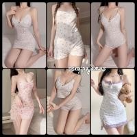 ราคา sexy pajamas ชุดนอนลูกไม้เซ็กซี่ ชุดนอนเซต ชุดเดรสสายเดี่ยว ผ้ายืด ฟรีไซส์ มีหลายตัวเลือกให้เลือก ส่งไวจากไทย (28057690306)