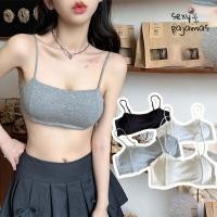 ราคา เสื้อกล้ามผู้หญิง สีพื้น ผ้านิ่ม มีฟองน้ำ เกาหลีน่ารัก ครอปสั้น ทรงรัดตัว ใส่ไปทะเล แฟชั่นฤดูร้อน ส่งไวจากไทย (55801887470)