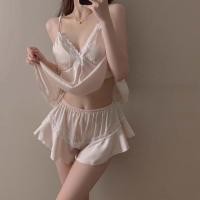 ราคา sexy pajamas สายเดี่ยว ขาสั้น ชุดวาบหวิว 2 ชิ้น ลูกไม้ ชุดนอนผ้าซาตินเกรดพรีเมี่ยม คอวี พร้อมส่ง (44423069115)