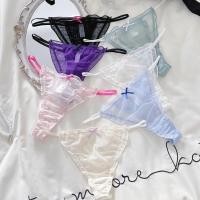 ราคา sexy pajamas กางเกงชั้นในจีสตริง แต่งลูกไม้ สุดเซ็กซี่ สําหรับผู้หญิง ผ้าเนื้อนุ่ม เอวต่ำ และมีเสน่ห์ ประดับโบว์ (48611288016)