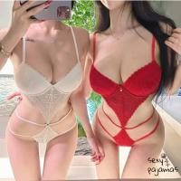 ราคา sexy pajamas บอดี้สูท sexy ชุดยั่วยวน โชว์อก ล่อลวงสามีของคุณ เว้าหลัง ผ้าใส่สบาย 3 สี คอวี ส่งจากไทย (41622399766)
