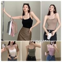 ราคา sexy pajamas เสื้อกล้าม เสื้อกล้าม เสื้อแขนกุด สีทึบ มีหลายสีให้เลือก ใส่สบาย เซ็กซี่ ผ้ายืด ส่งไวจากไทย (27308995032)