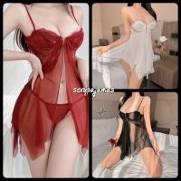 ราคา sexy pajamas ชุดซีทรูเซ็กซี่ ชุดนอนลูกไม้เซ็กซี่ หน้าอกถอดออกได้ 4สี วสดุผ้าทูล ส่งจากไทย (26006284907)