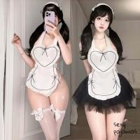 ราคา sexy pajamas ชุดเมด ชุดนอน cosplay ชุด sexy โชว์อก เชือกผูก เชือกผูกคอ ราคาถูก ส่งไวจากไทย (40408149311)
