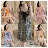 ราคา sexy pajamas ชุดนอนสายเดี่ยว น่ารักใส่สบาย ผ้านิ่ม เดรสตัวยาว ลายการ์ตูน หลากหลายสไตล์ ราคาถูก ส่งไวจากไทย (41857750840)