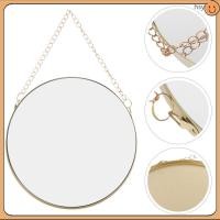 ราคา 1ชิ้นกรอบโลหะสีทองห้องน้ําแขวนกระจกความละเอียดสูงติดผนังกระจกแต่งหน้าสําหรับบ้าน เฮ้เซิง (55659034423)