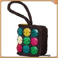 ราคา หลายสีตกแต่งทอกะลามะพร้าวกระเป๋าถือกระเป๋าขนาดเล็กซิปกระเป๋าสตางค์โบฮีเมียนคลัทช์สําหรับผู้หญิง เฮ้เซิง (47858794128)