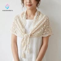 ราคา แฟชั่นเชื่อมต่อ ถักผ้าพันคอสามเหลี่ยม ปกปลอมสไตล์ชาติพันธุ์กลวงออกลูกไม้ผ้าคลุมไหล่ ย้อนยุคสีขาวเคปเสื้อคลุมโครเชต์ดอกไม้ผ้าพันคอฤด (47710738191)