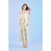 ราคา เดรสยาวสีขาวลายลูกไม้ เดรสไปทะเลพร้อมส่ง ชุดสีขาว (40723395321)