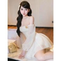 ราคา พร้อมส่งจากไทย เดรสสีขาวลูกคุณหนู เดรสผ้านุ่ม (45401147390)