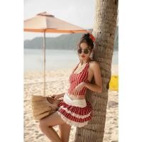 ราคา Coral pop แบรนด์เวียดนาม พร้อมส่ง เดรสสีแดง เดรสไปคาเฟ่ เดรสไปทะเล แบรนด์ Bubble (43821593776)
